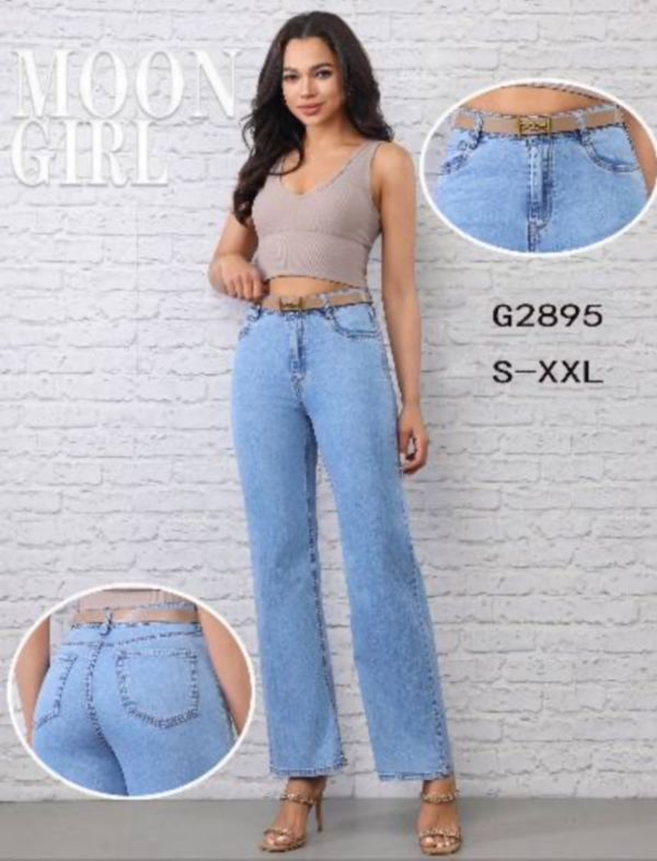 Spodnie damskie jeans Roz S-2XL, 1 Kolor .Paczka 10 szt